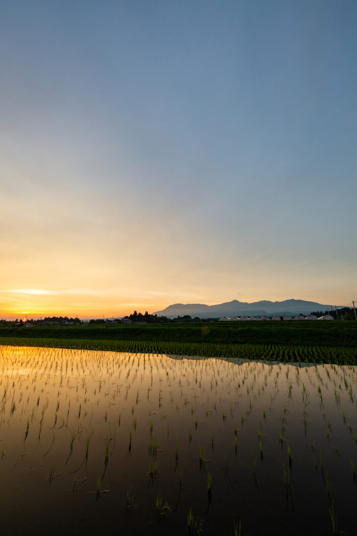 赤城南麓の夕陽